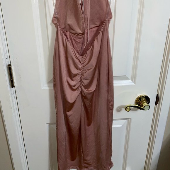 Windsor Mauve Satin Mini Dress - Picture 4 of 7